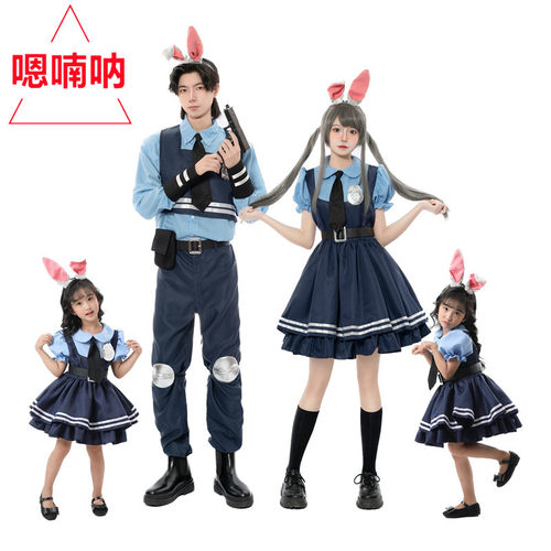 万圣节疯狂动物城朱迪亲子服装