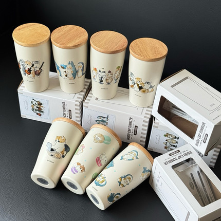 纯原现货Mofusand不锈钢猫猫杯