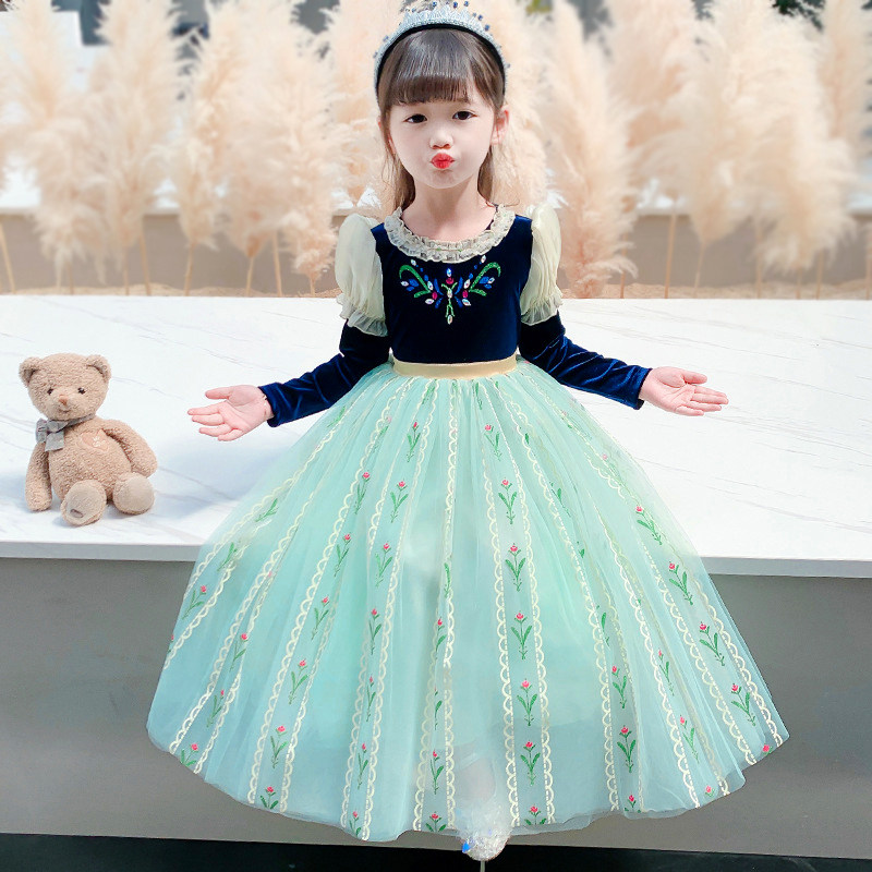 女童白雪公主裙秋季新款儿童连衣裙小女孩生日礼服裙蓬蓬网纱裙子
