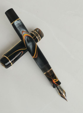 2024袋鼠凯格露316钢笔世纪笔螺旋帽铱金练字明尖中细特细黑霞