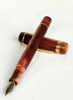 2024袋鼠凯格露316钢笔螺旋帽练字明尖中细特细毕业礼品咖啡色