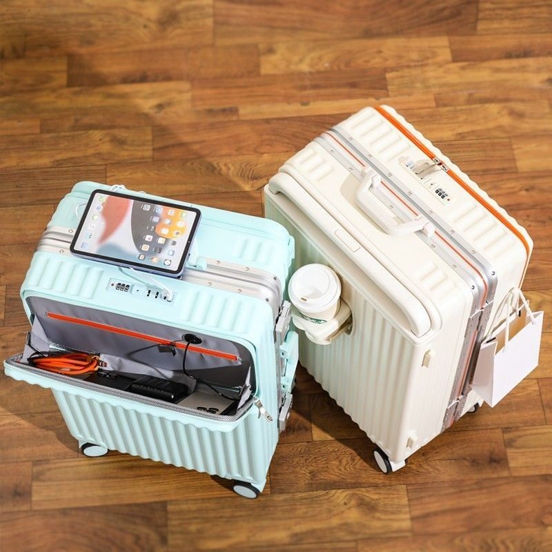 宽拉杆行李箱铝框前置开口大容量多功能20旅行箱拉杆箱学生密码箱,箱包皮具/热销女包/男包,旅行箱,淘宝优惠券,粉丝福利购,淘宝优惠卷