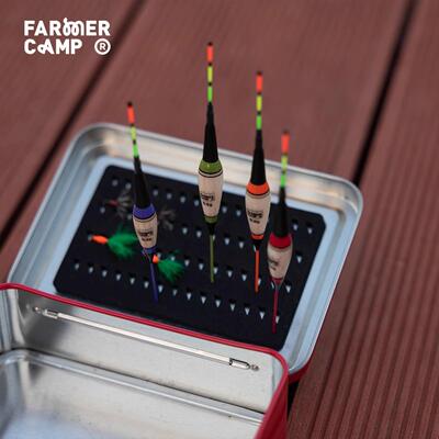 farmercamp小物钓电子浮漂超灵敏咬钩变色溪流手工巴尔杉木夜光漂