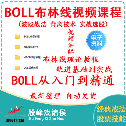 BOLL指标视频教程布林线基础与实战期货股票布林线理论知识MACD