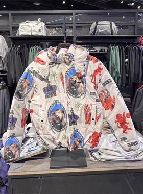 NIKE/耐克男子运动休闲詹姆斯印花保暖羽绒服外套FB6975-030