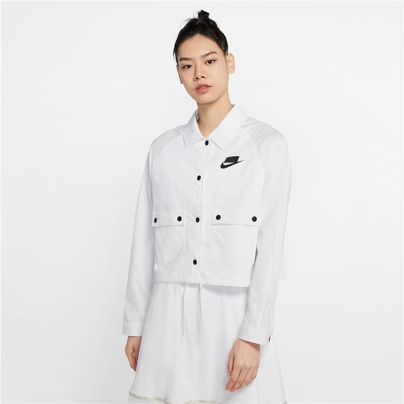 Nike耐克女子AS W NSW NSW JKT WOVEN休闲工装夹克外套CV9032-100