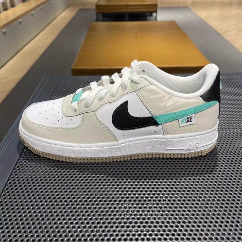 Nike Air Force 1 Low GS 米绿色白红空军一号板鞋DX6062/DM9473