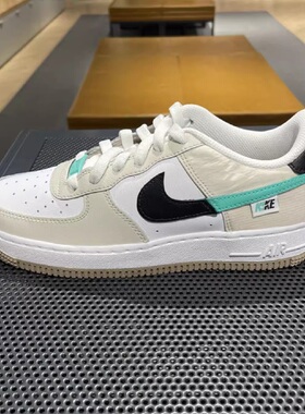 Nike Air Force 1 Low GS 米绿色白红空军一号板鞋DX6062/DM9473