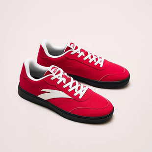 安踏活力 | 经典薄底小黑鞋红板鞋男鞋新款简约滑板运动鞋德训鞋