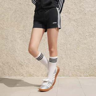 adidas阿迪达斯休闲修身舒适三条纹训练短裤女装百搭轻运动DP2405
