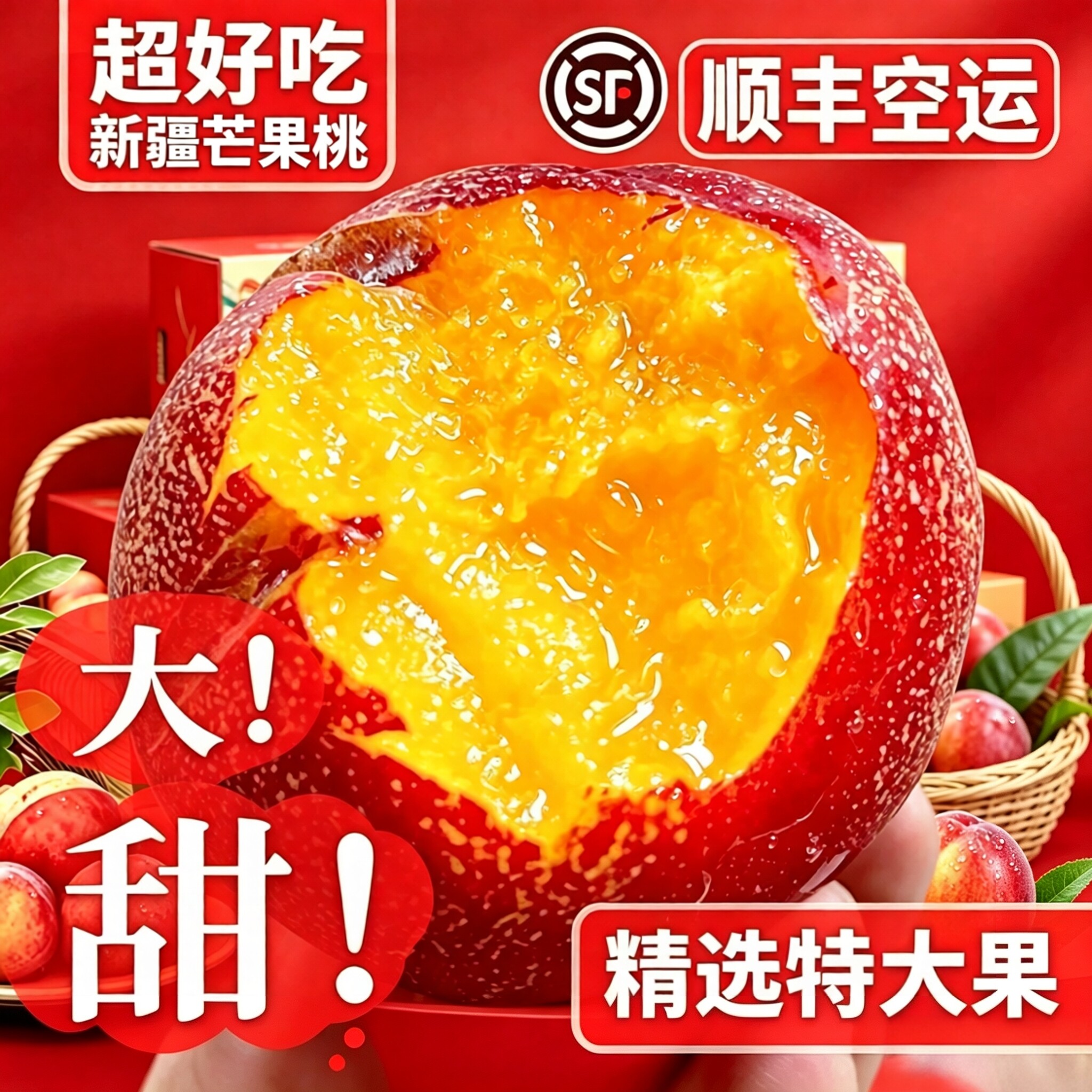 天呐！新疆芒果桃也太甜了