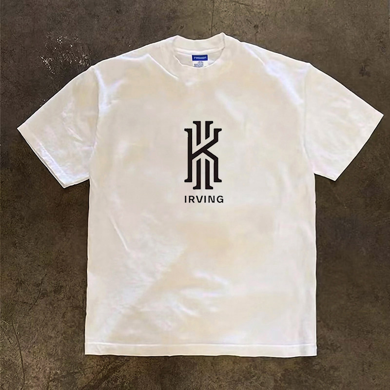 欧文同款运动篮球训练服休闲户外短袖T恤美式潮牌重磅300克打底衫