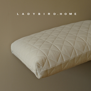 ladybird home 不染纯棉乳胶枕母婴A类静音全棉舒压记忆枕头枕芯