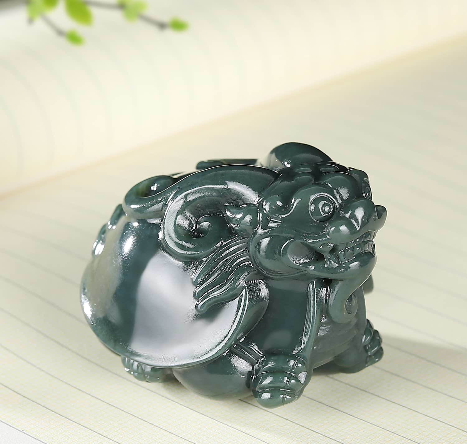 天然和田玉龙龟把件挂件青玉龙龟把件龙龟小摆件玉龟萌宠玉石摆件