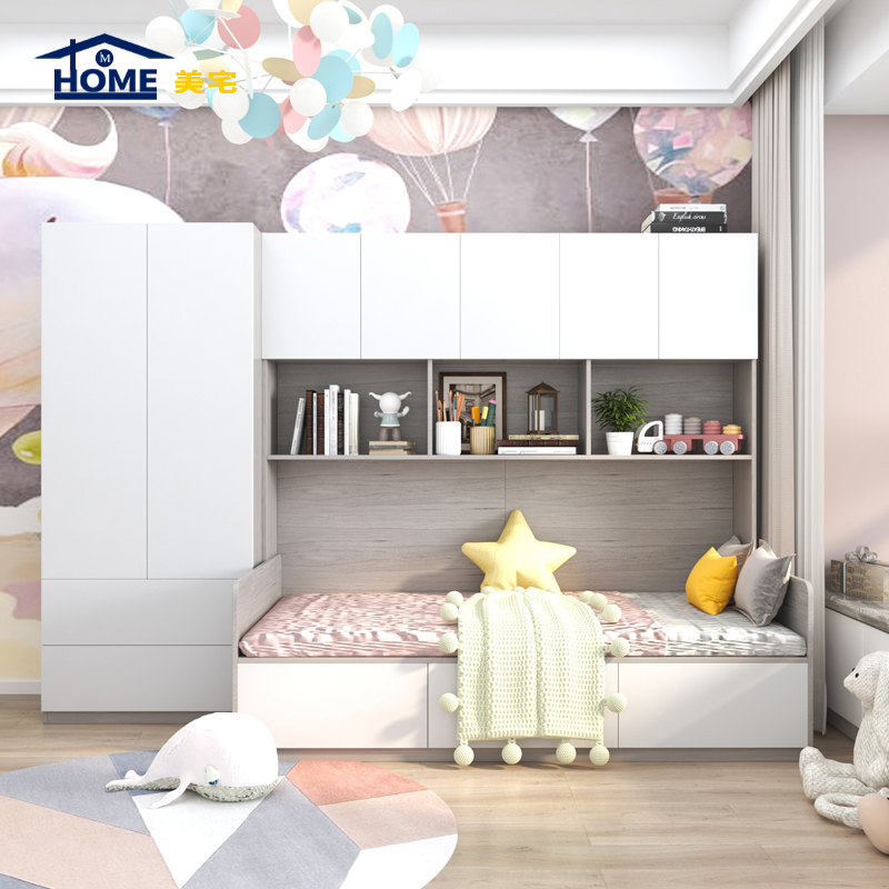 小户型北欧衣柜床一体省空间卧室儿童床榻榻米书柜储物床柜一体床|ruв категории жилой мебели, кровать класса, 衣柜床 - от Buy2taobao.com для оказания профессиональной услуги покупки агента Taobao