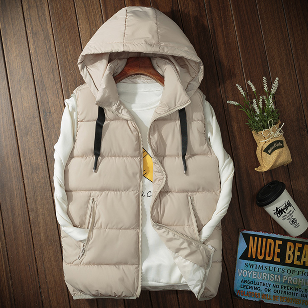 Autumn and winter men's Vest tide down cotton padded jacket men's sleeveless shoulder top vest vest vest jacket