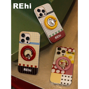 REhi Magsafe磁吸手机壳原创长鼻子大象磁吸支架适用于iPhone 大象 ProMax 家