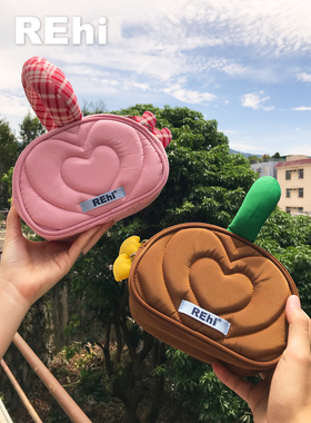 Rehi 爱心蛋糕手拎包相机包原创小众收纳包可爱便携ins手提包女