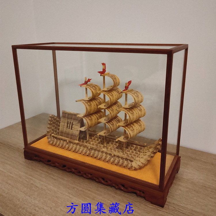 高颜值帆船一分钱1分纸币纯手工diy折叠一帆风顺艺术礼品装饰摆件
