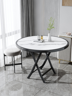 折叠桌摆摊餐桌家用小户型钢化玻璃吃饭折叠小圆桌方桌可折叠桌子