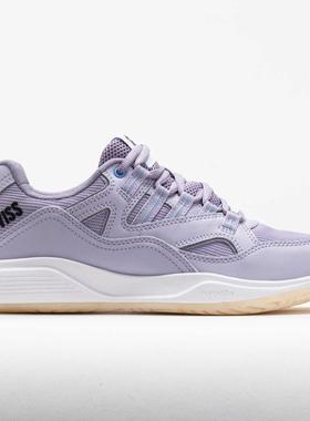 代购KSWISS盖世威女士训练鞋缓震透气轻便耐磨浅紫色网面白色中