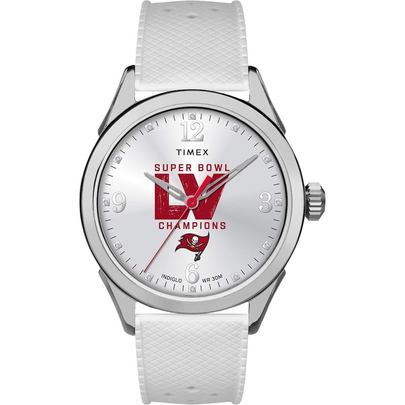 Timex/天美时女表mm银盘白硅胶带防水运动腕表