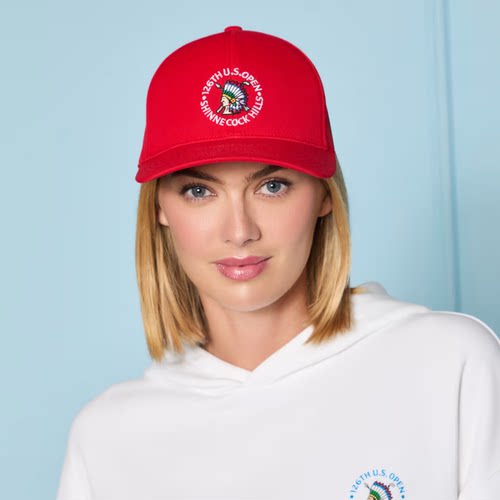 代购GFORE 2026 U.S. OPEN美国公开塞logo刺绣红色高尔夫球帽男女