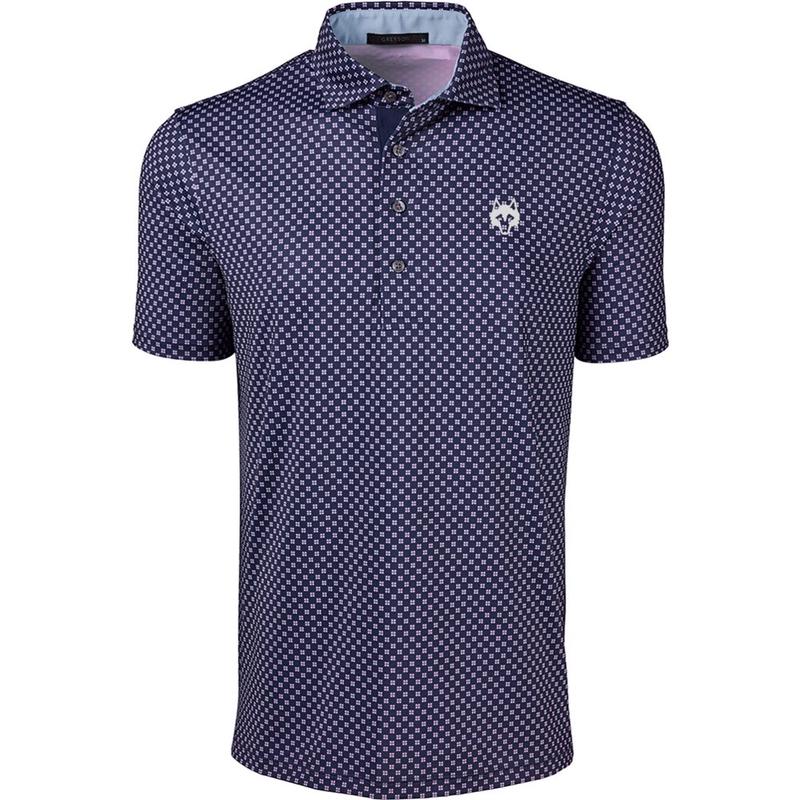 Greyson Clothiers男士高尔夫polo shirt几何印花抗UV软弹速干休