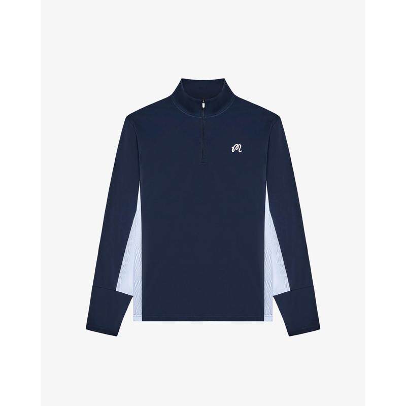 代购MALBON GOLF男士运动夹克保暖透气轻便贴合剪裁深蓝色