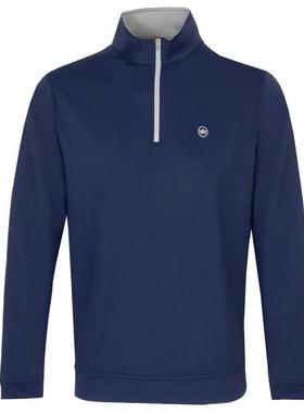 代购peter millar运动卫衣男透气吸湿排汗四向弹力舒适深蓝色半