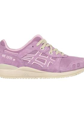 代购Asics亚瑟士跑步鞋男士轻便舒适缓震耐磨紫色米色鞋带经典款