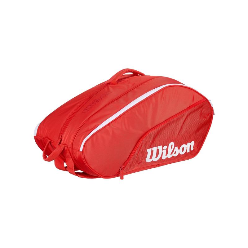 Wilson威尔胜网球包大容量独立鞋仓防震内衬收纳分隔红色多隔层