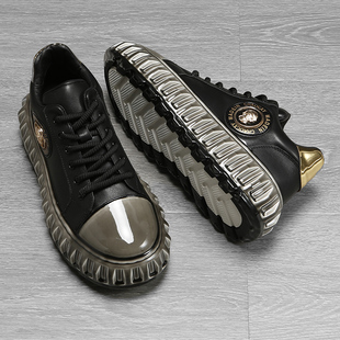 头层牛皮欧洲站小众鞋 凯玛龙2025秋季 休闲鞋 厚底轻奢男士 潮牌 新款