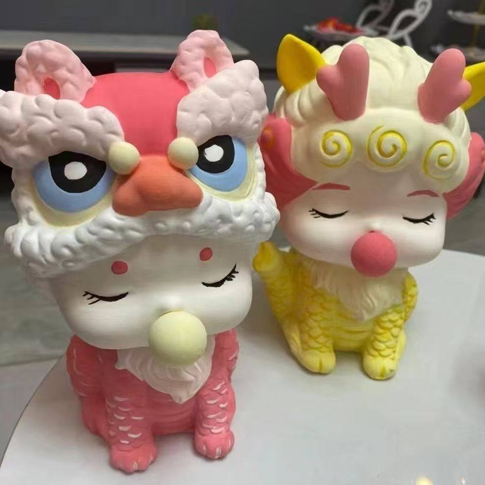 麒麟 儿童彩绘diy手工存钱罐娃娃 石膏模具 白模填色高度19cm,玩具/童车/益智/积木/模型,白模填色/模具彩绘/石膏娃娃,淘宝优惠券,粉丝福利购,淘宝优惠卷