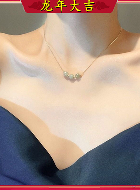 女不掉色不过敏项链锁骨链毛衣链