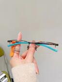 ROMEO罗密欧纯钛设计师男款 商务镜框近视镜架眼镜半框双色66010