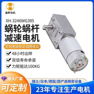 3246减速电机 JGY395直流马达自锁大扭矩涡轮蜗杆减速电机