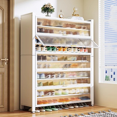 加粗加厚钢制鞋柜家用入户门口可移动鞋架防霉防潮碳钢可加洞洞板