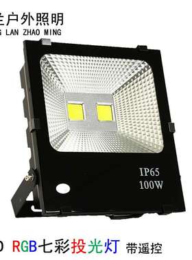 RGB投光灯LED七彩10w20w30w50w100w150w200w户外彩色光亮化树木灯