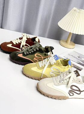 多巴胺拼色德训鞋女2026夏季软底百搭休闲运动鞋德训女鞋多色可选