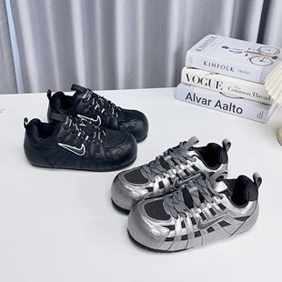 潮鞋 百搭系带厚底休闲运动鞋 女2025秋冬新款 潮流德比鞋