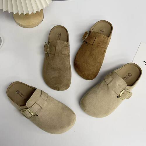 春夏厚底内增高一脚蹬勃肯半拖鞋