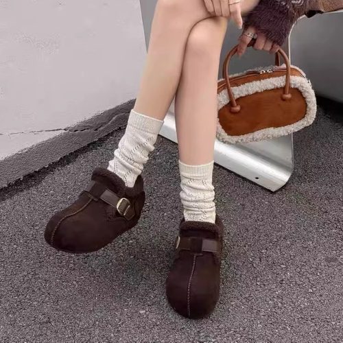 冬季加绒内增高勃肯鞋