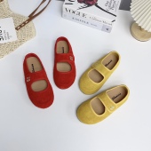 2025夏款 女鞋 真皮圆头浅口魔术贴玛丽珍鞋 软底平底休闲小单鞋