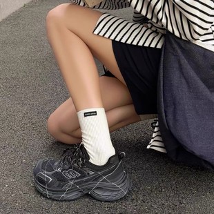 太空灰百搭厚底增高轻便运动休闲鞋 新款 女2025年秋季 老爹鞋