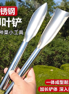 园艺种花小铲子不锈钢挖野菜小工具木柄铲菜移栽挖土小尖铲平铲