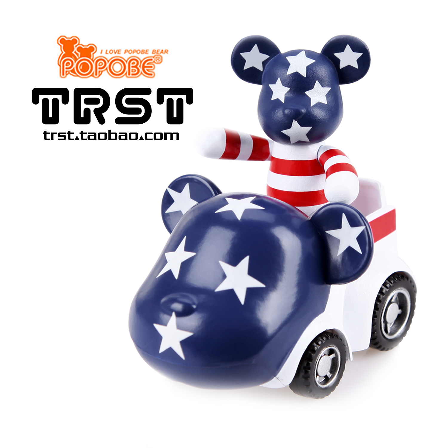 TRST POPOBE 正版 车载 暴力熊 MOMO 熊 2寸 美旗 公仔 车饰 摆件