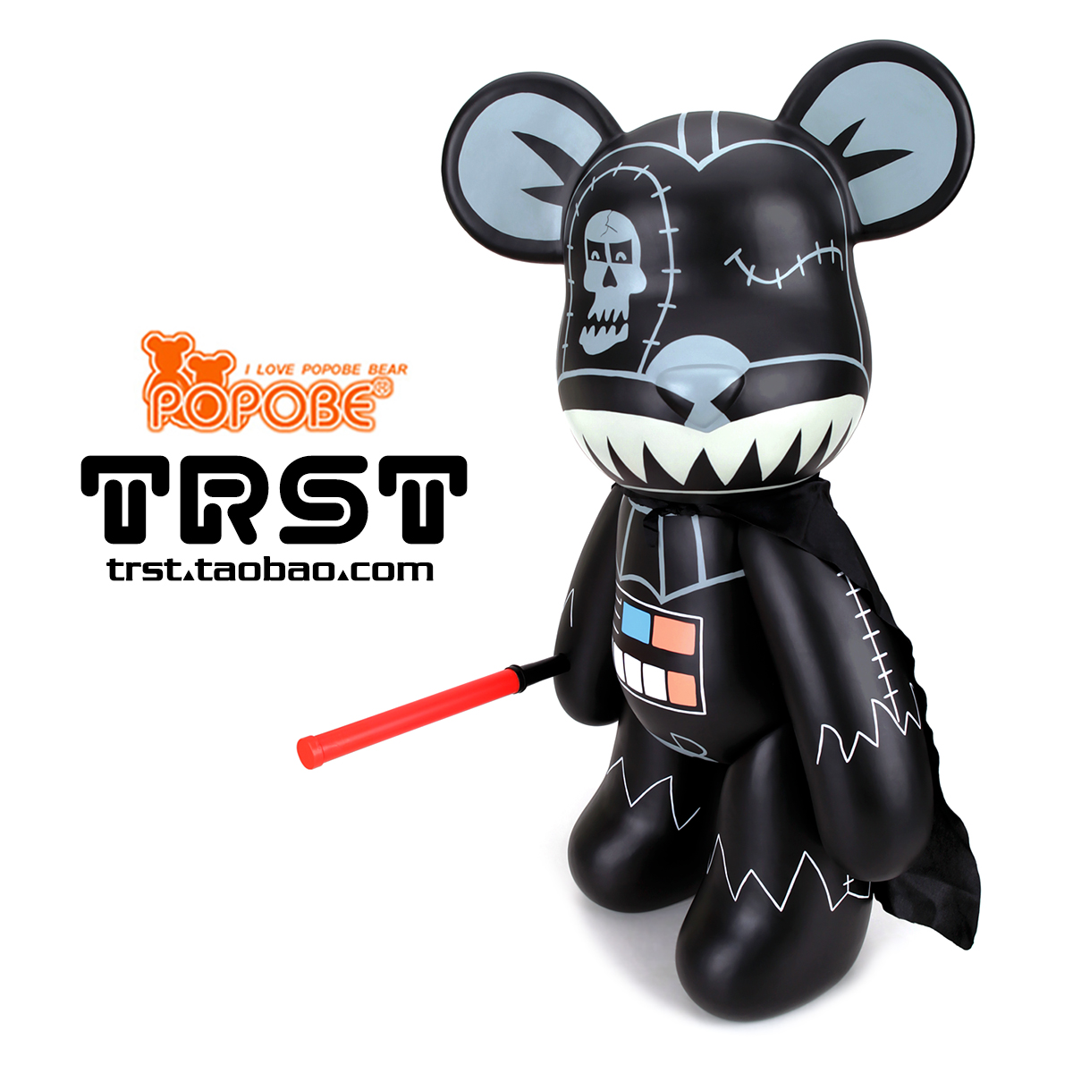 暴力熊黑武士摆件公仔正版定制