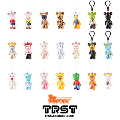 TRST POPOBE 正版 暴力熊 MOMO 熊 3寸 创意 公仔 装饰 挂件 E组