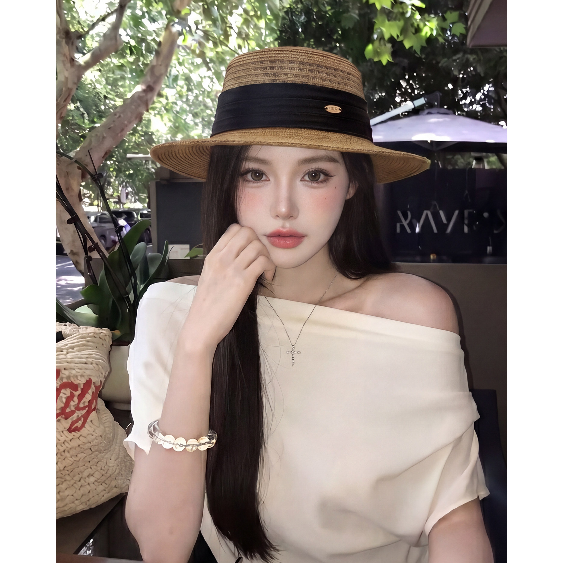 韩版百搭草帽女大帽沿防晒遮阳潮